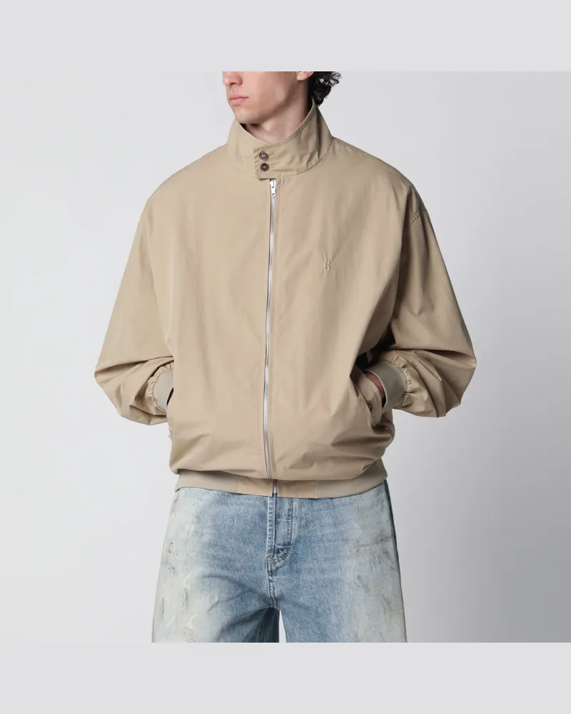 Maison Margiela Jacke mit Reißverschluss aus Baumwollmischung Beige