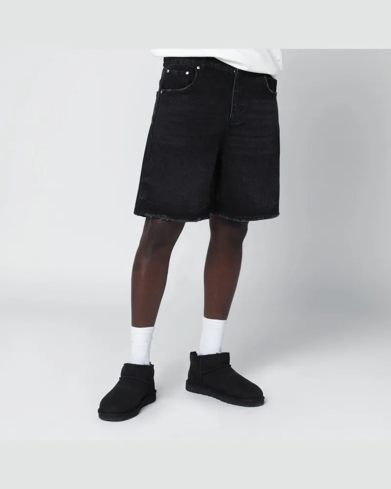 REPRESENT Schwarze Denim-Bermuda Black