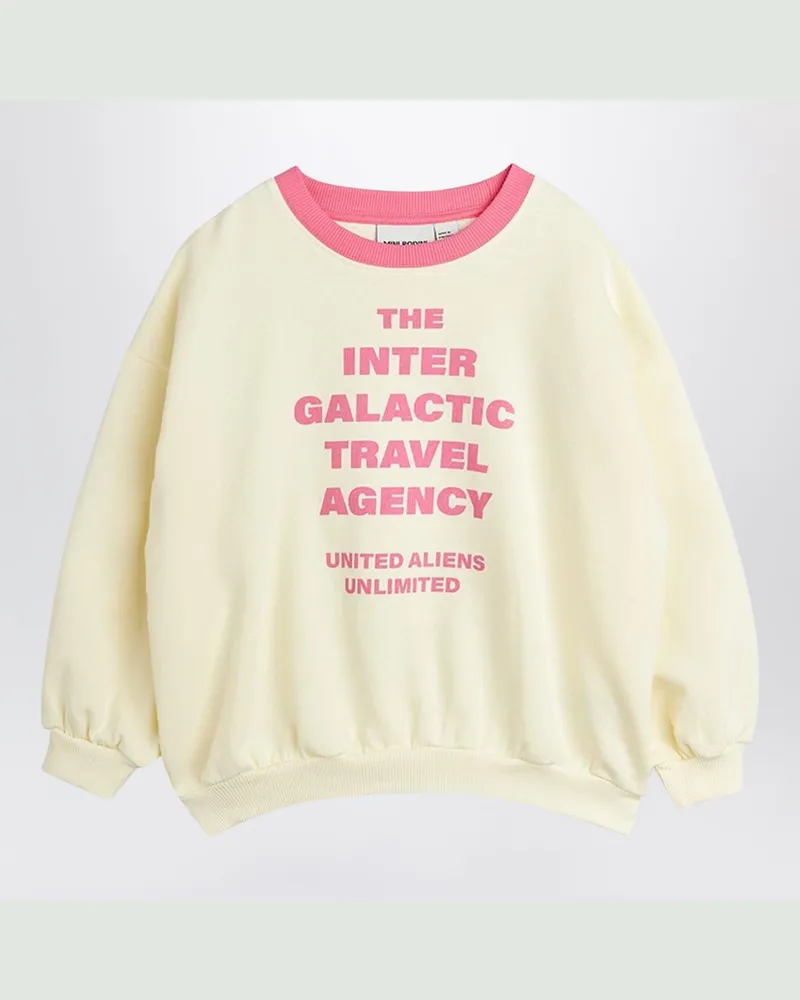 Mini Rodini Weißes Sweatshirt mit Travel Agency Print White