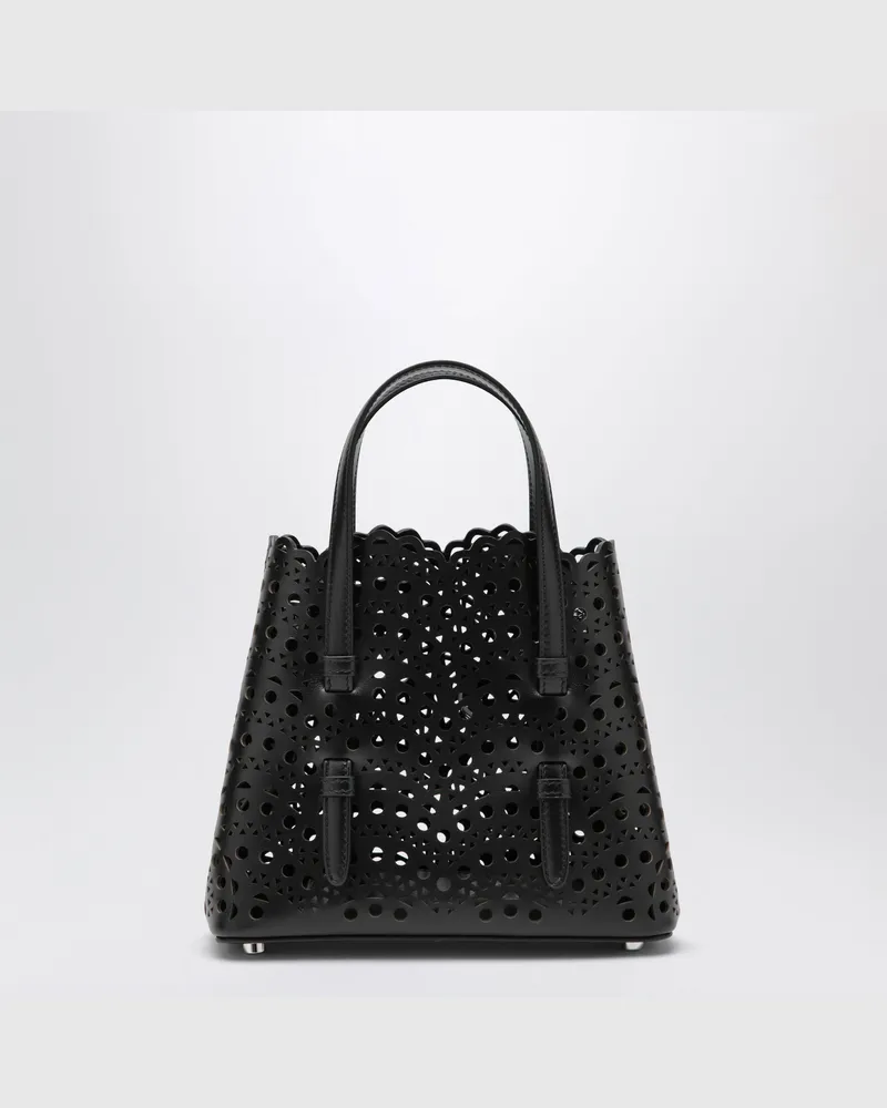 Alaïa Tote-Bag Mina 20 aus Kalbsleder in Schwarz Black