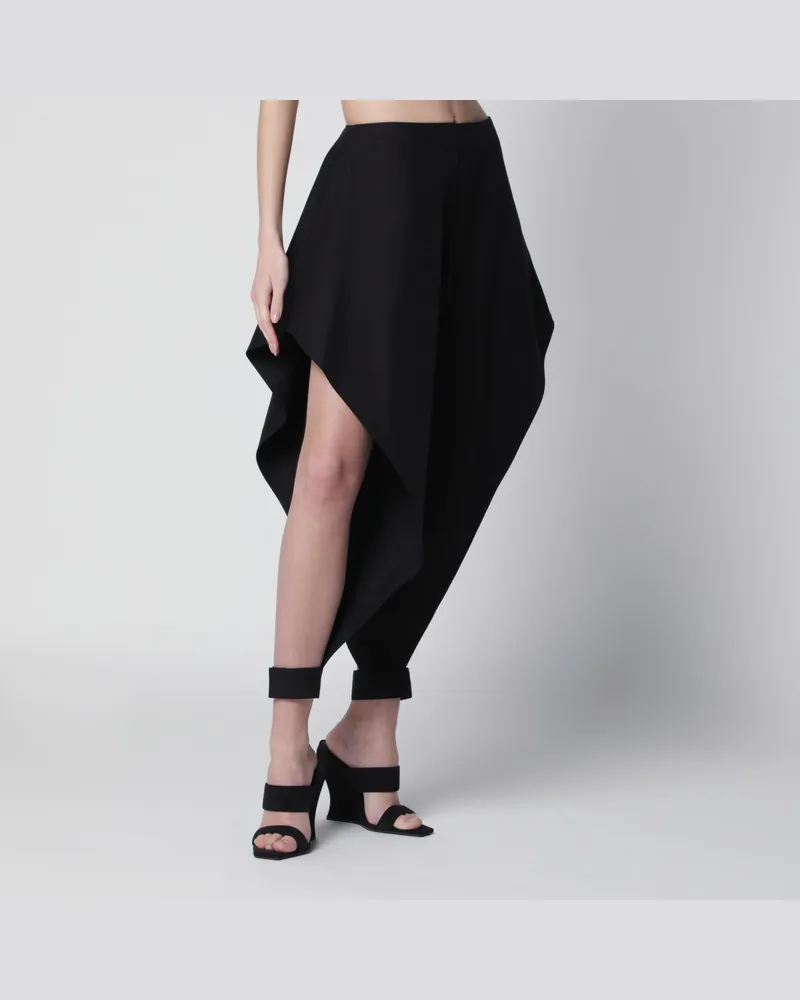 Alaïa Hose in Dreiecksform aus Baumwollgabardine in Schwarz Black