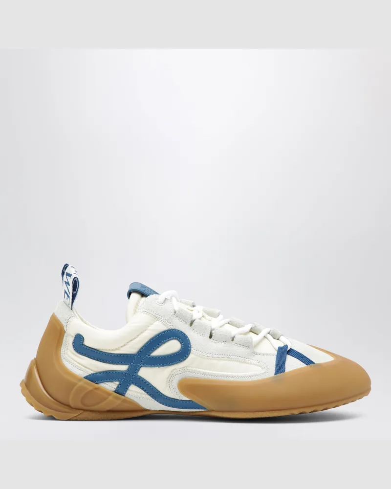 Loewe Grip Sneakers aus Nylon und Wildleder in Weiß / Schwarz White