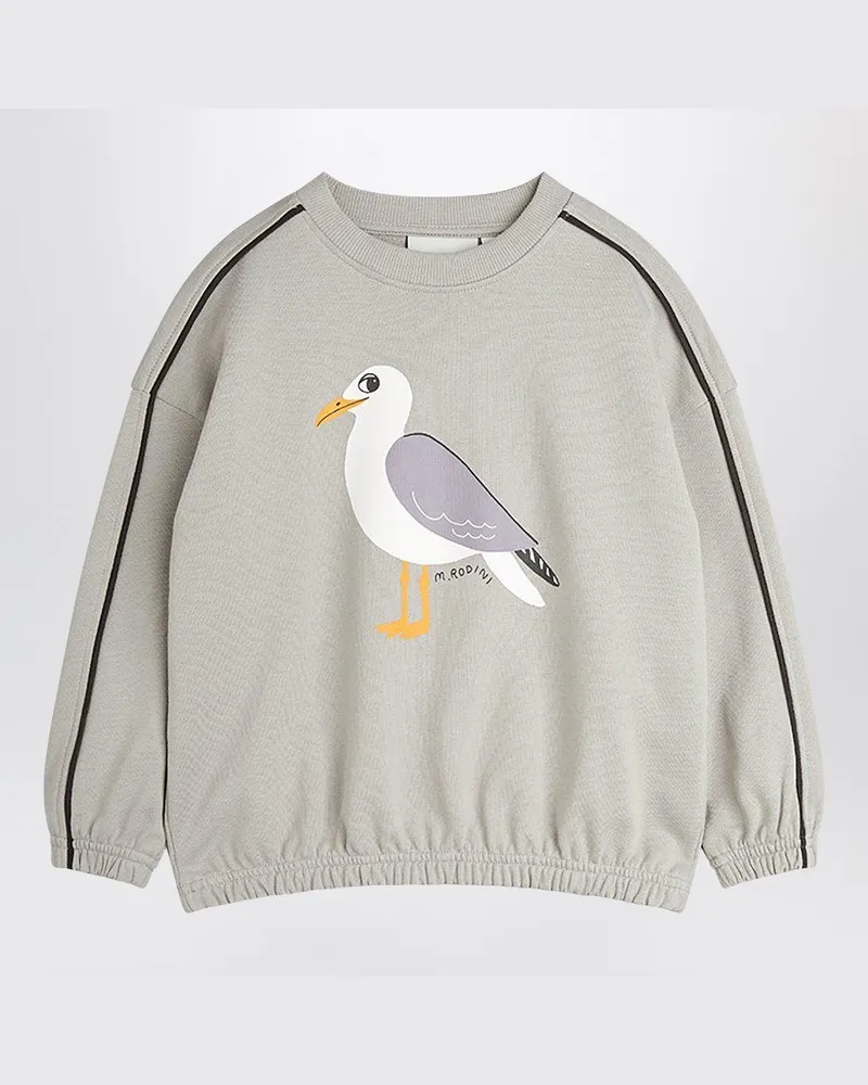 Mini Rodini Grau Sweatshirt mit Möwenprint Grau