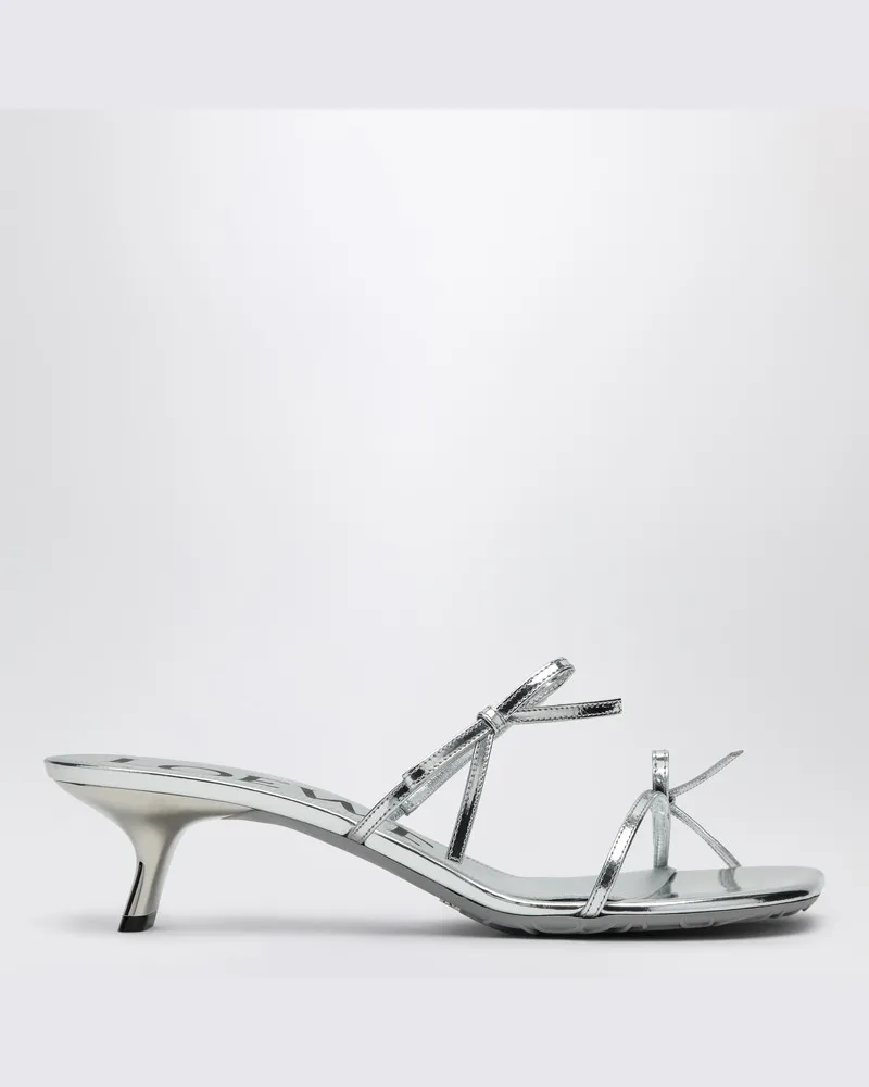 Loewe Petal Sandale in metallischem Silber Metallisch