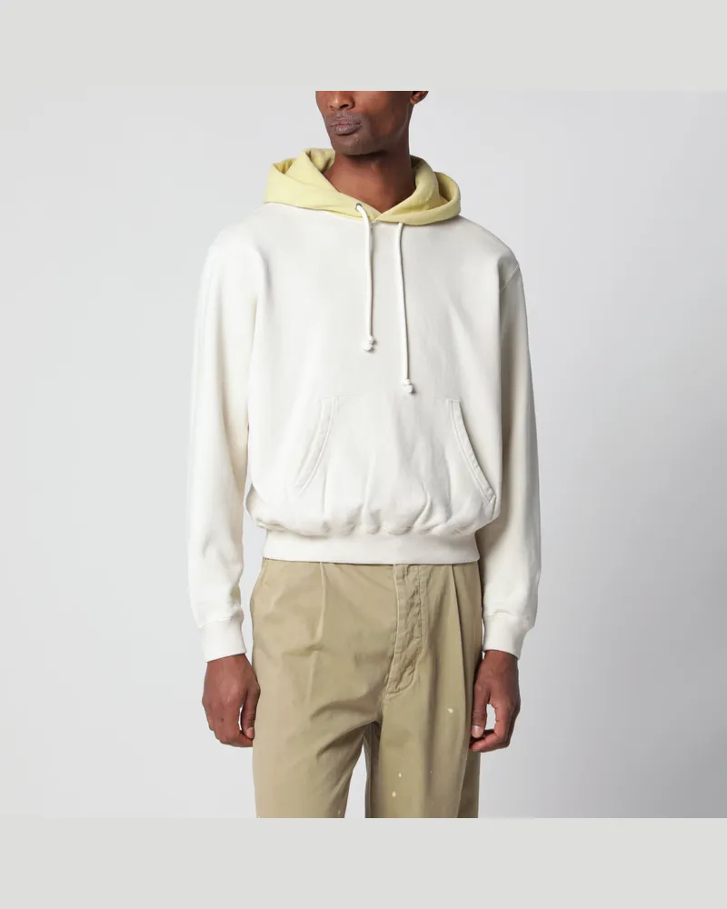 AURALEE Sweatshirt aus Baumwolle in Weiß/hellgelb White