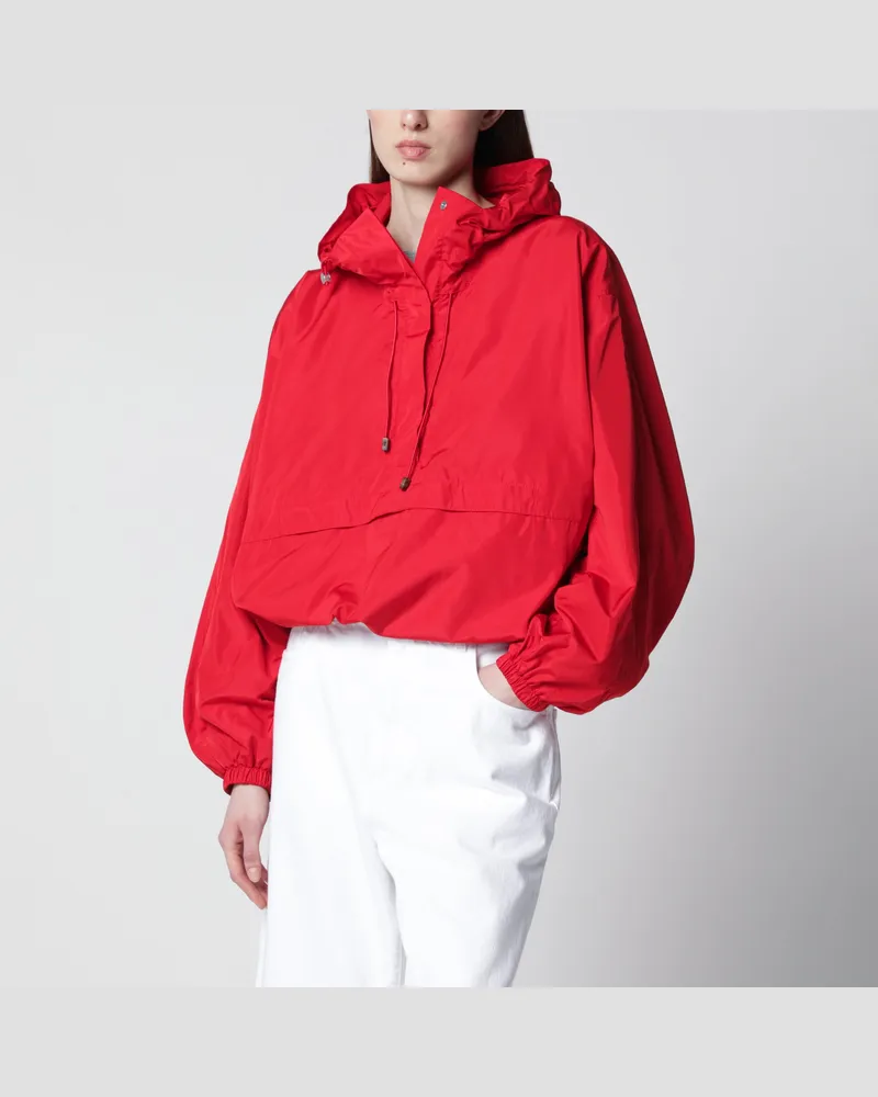 Róhe Rote Windjacke aus Seidenmischgewebe Red
