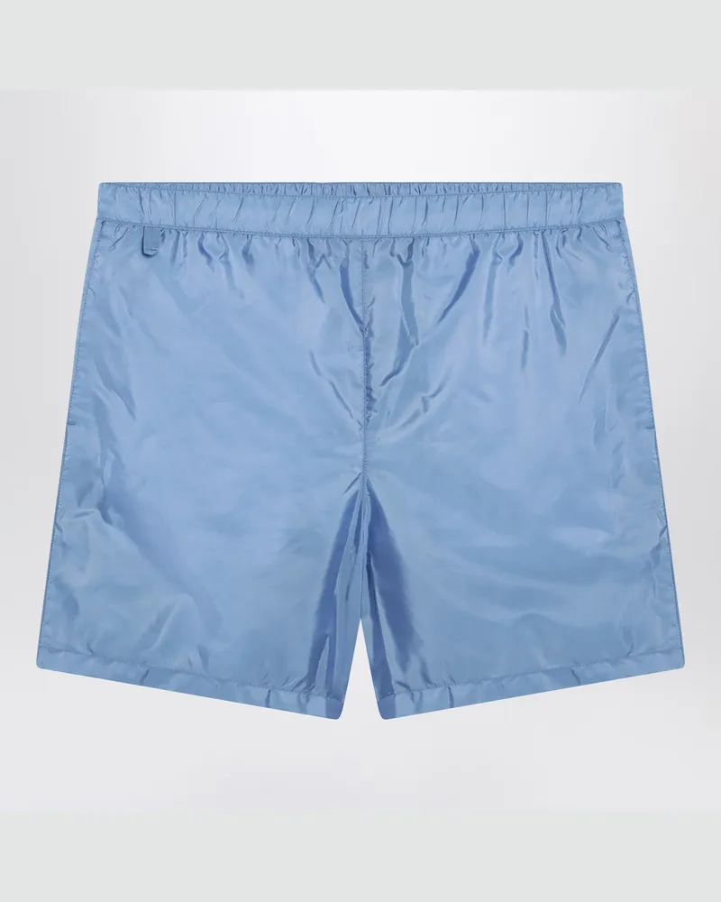 Prada Badeshorts aus Re-Nylon in Hellblau Light