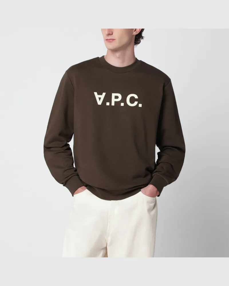A.P.C. Braunes Standard Grand VPC Sweatshirt aus Baumwolle Brown