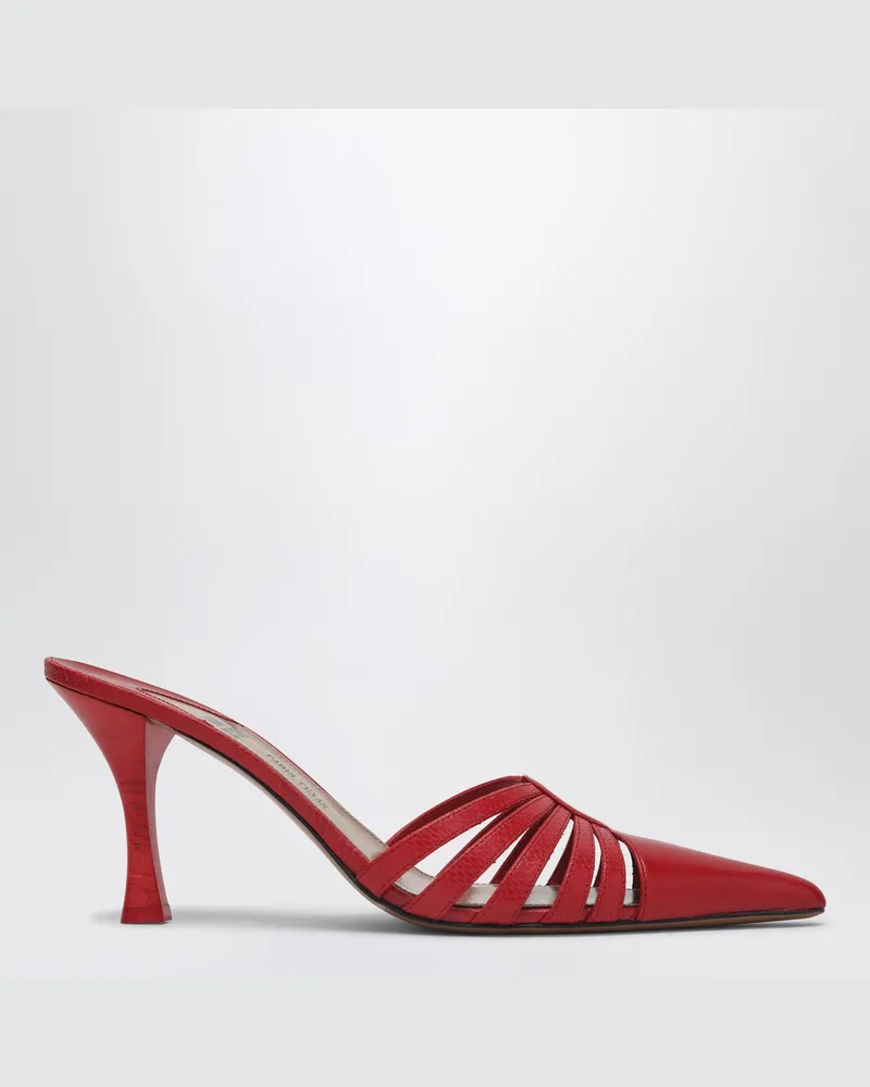 Paris Texas Rote Leder-Pantoletten Nadia Red