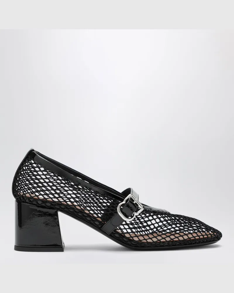 Alaïa Schwarze Mary Jane 55 Pumps aus Mesh Black