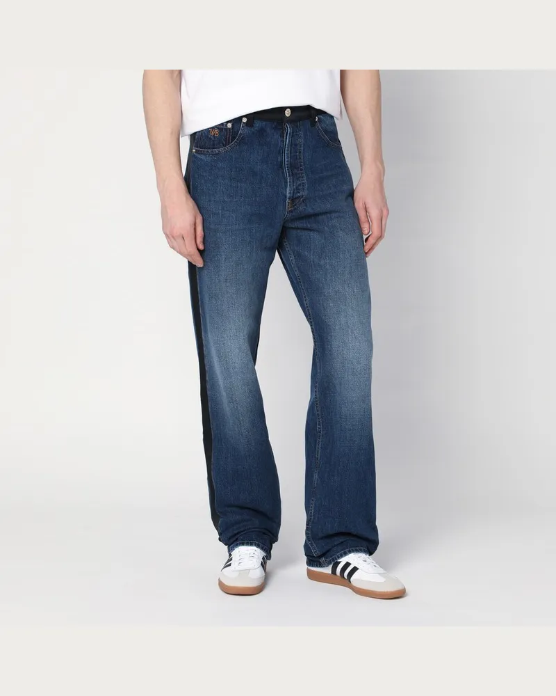 Wales Bonner Verwaschene indigoblaue Jeans Blau