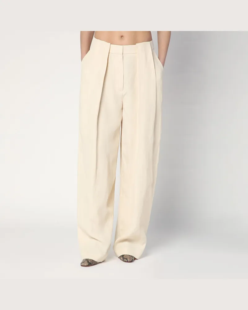 Stella McCartney Lose butterfarbene Hose aus einer Leinenmischung 
