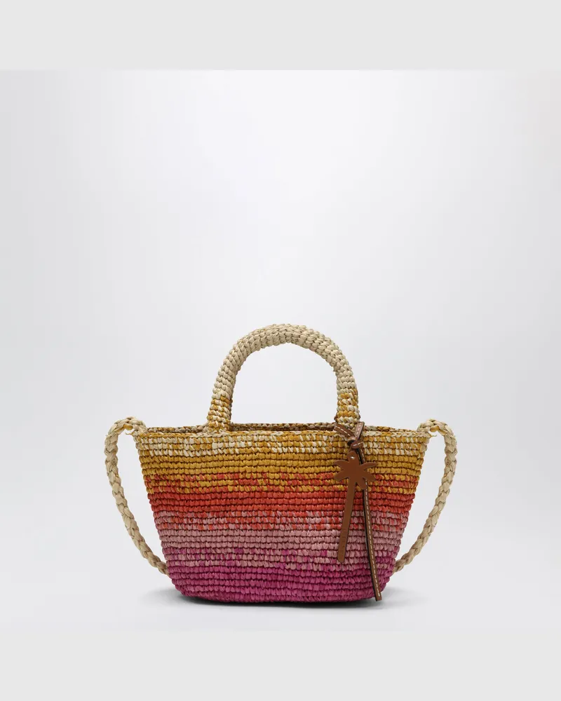 Manebí Mini Sunset Glow Panier-Tasche aus Raffia Multicolor