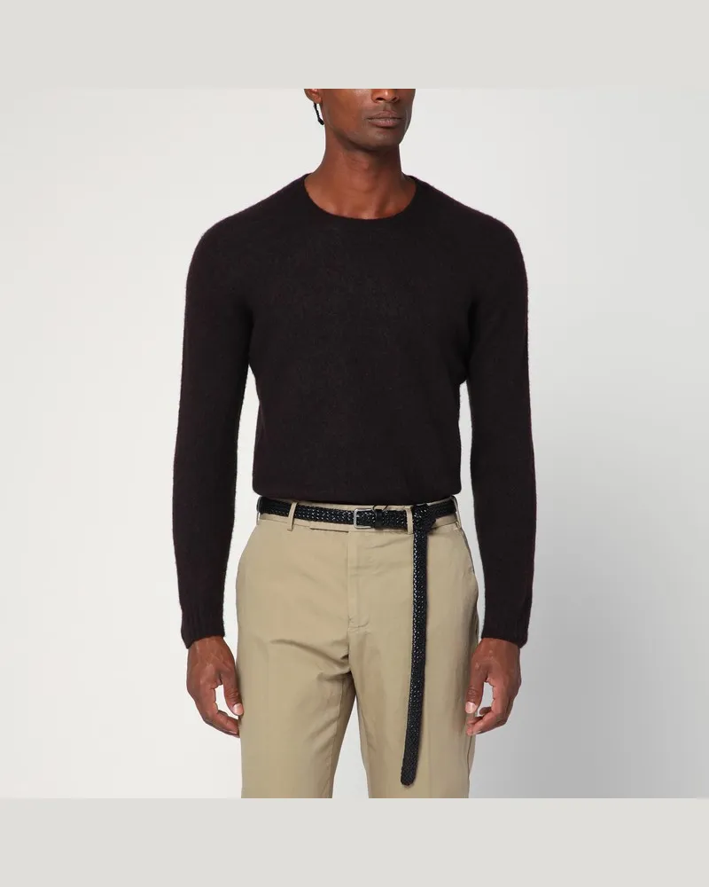 Drumohr  Brauner Pullover aus Lammwolle Braun