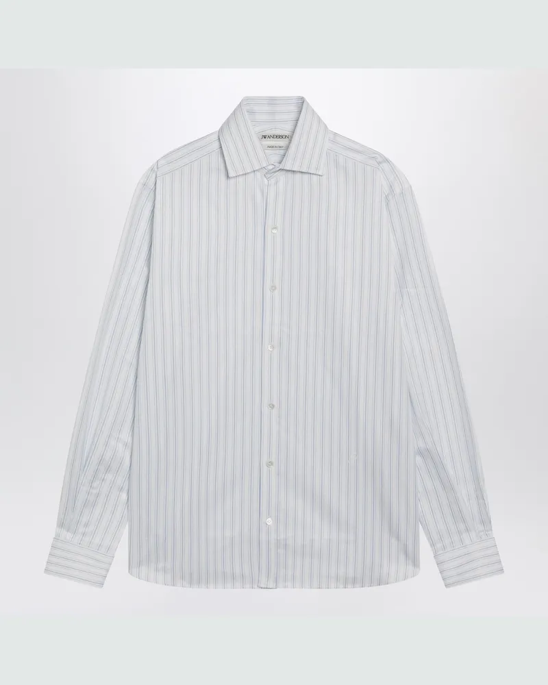 J.W.Anderson Weiße gestreifte Baumwollbluse White