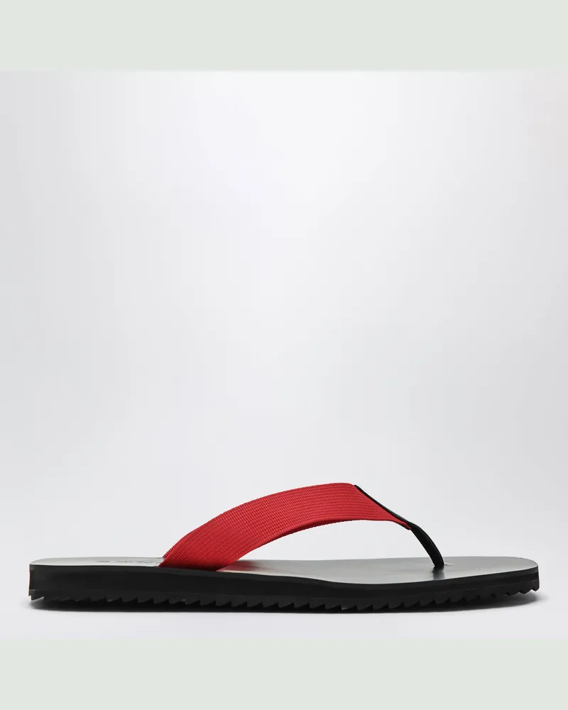 SENSO Xylon Pantoletten in Rot aus Leder und Stoff Red