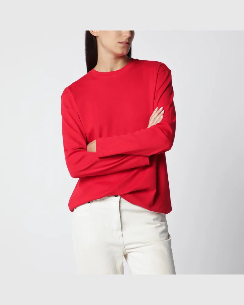 Flore Flore Rotes Maggie Langarmshirt aus Bio-Baumwolle Red