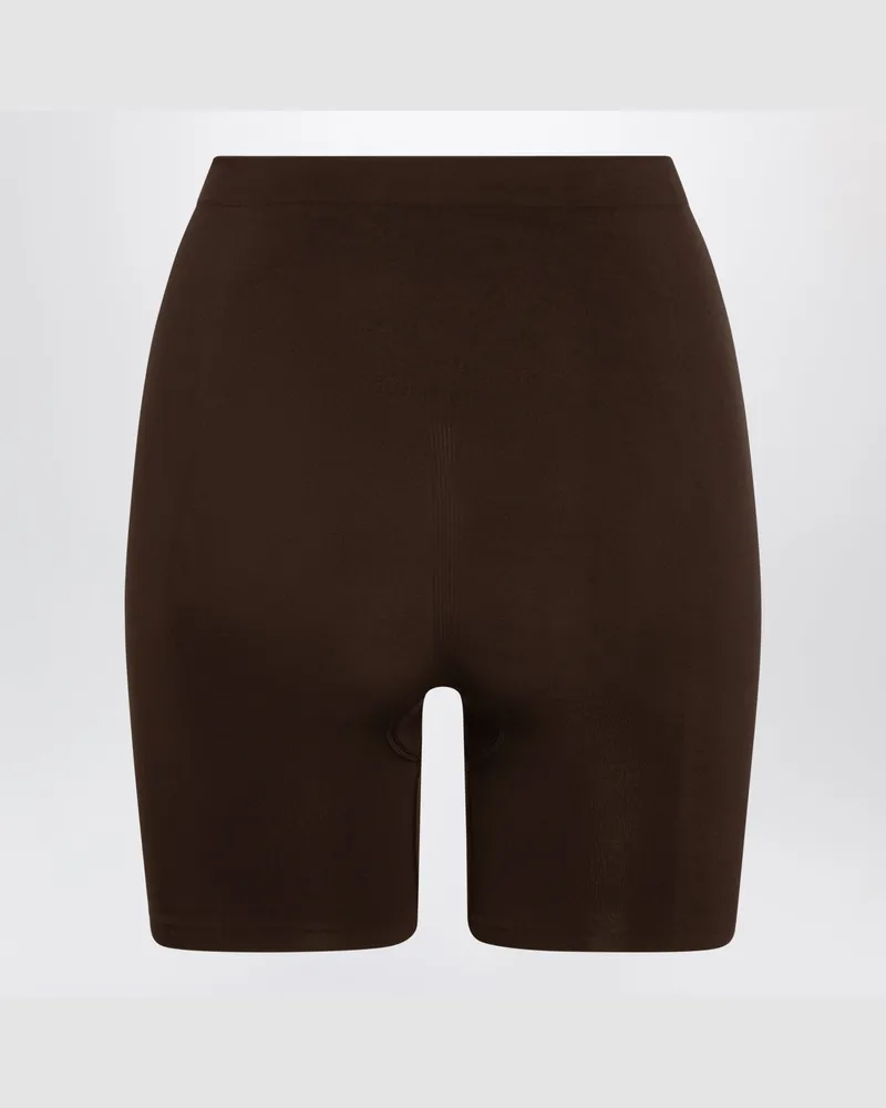 SKIMS Cocoabraune Seamless Sculpt Mid-Thigh-Shorts Brown