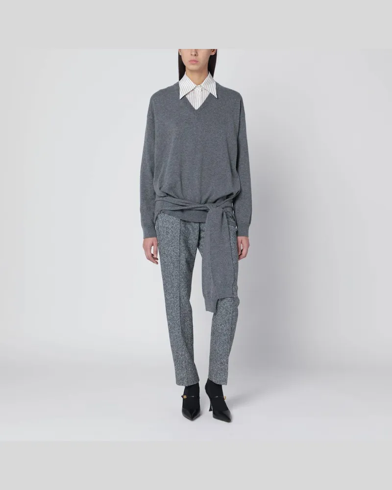Dolce & Gabbana Grauer Kaschmirpullover Grau