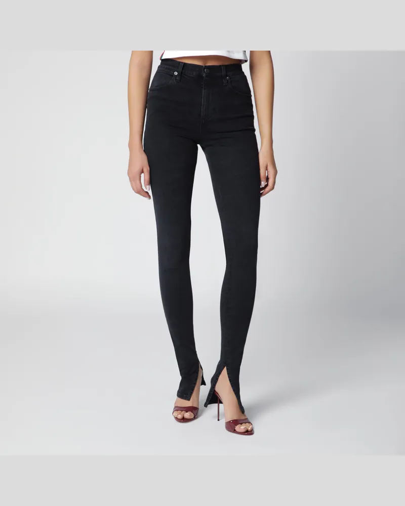 Gucci Skinny-Jeans aus délavé Baumwoll-Denim in Schwarz Black