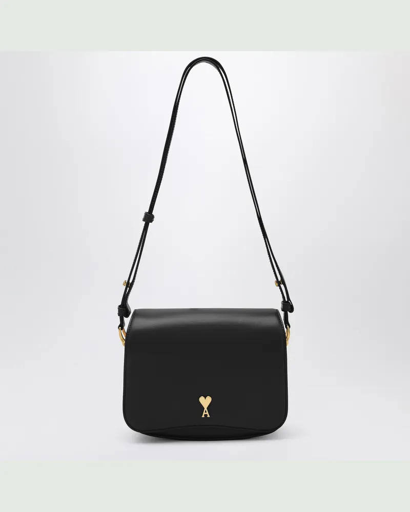 AMI Paris Paris Paris schwarze Kalbsledertasche Black