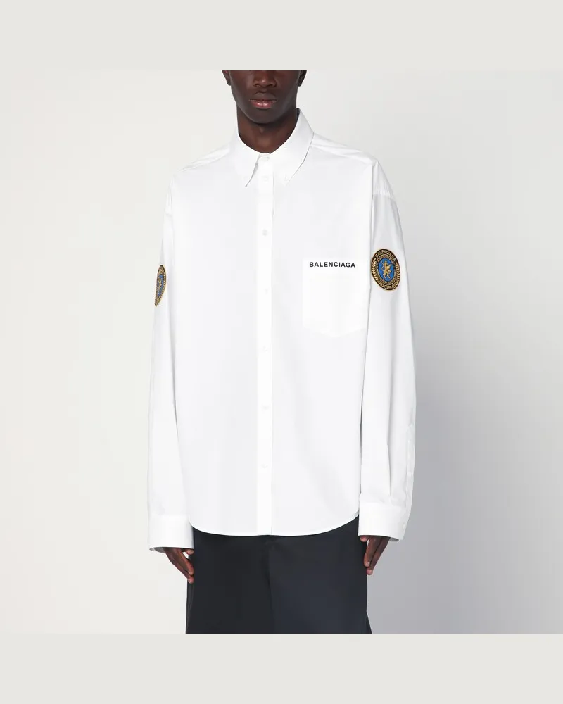 Balenciaga Weißes Button-down-Hemd von Uniform Merch Weiß