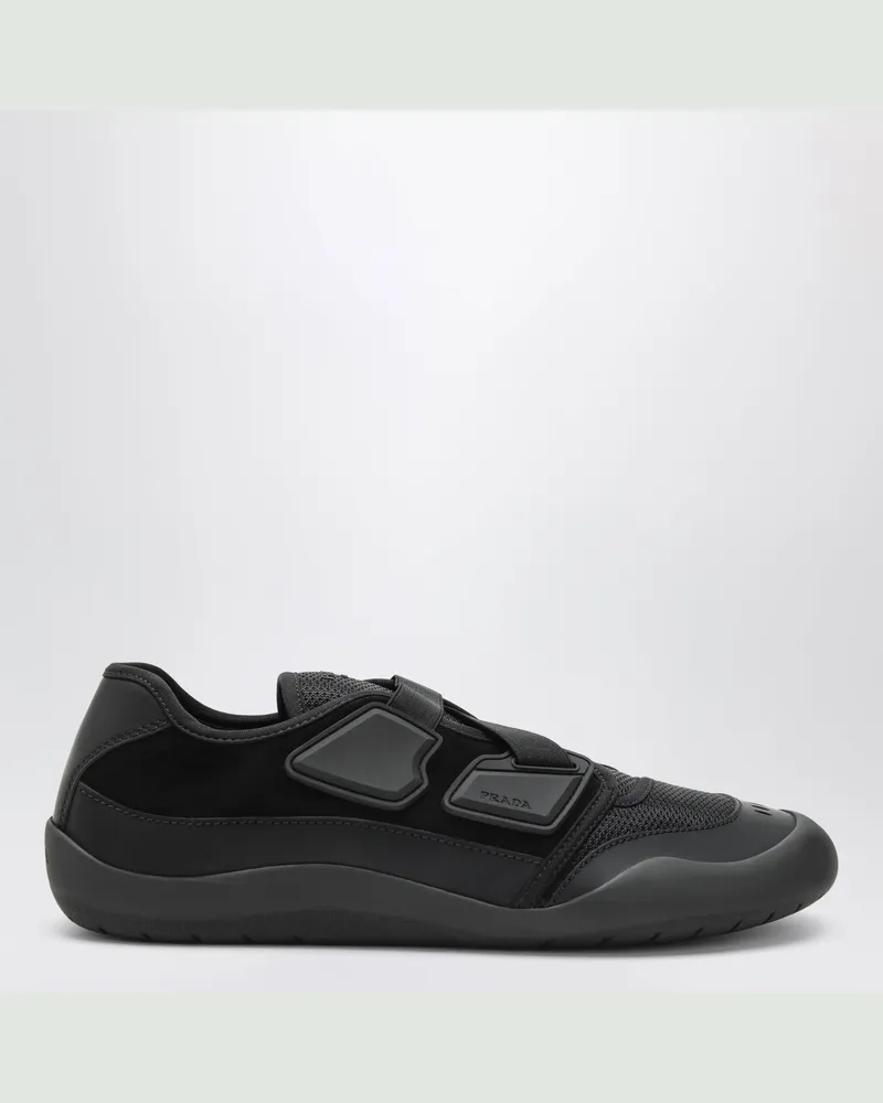 Prada Speedrock Sneaker schwarz aus Leder und Mesh Black