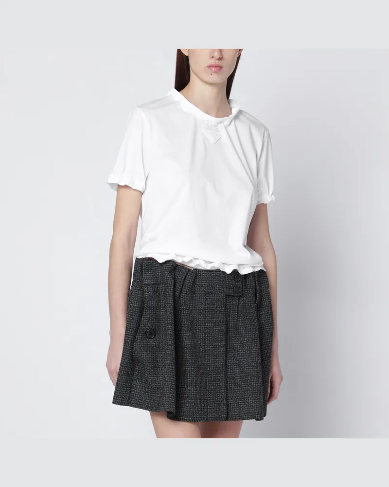 Prada Weißes T-Shirt aus Baumwolljersey White