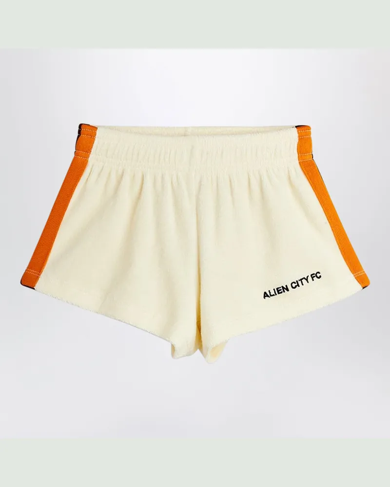Mini Rodini Alien City FC Shorts aus Baumwollfrottee White
