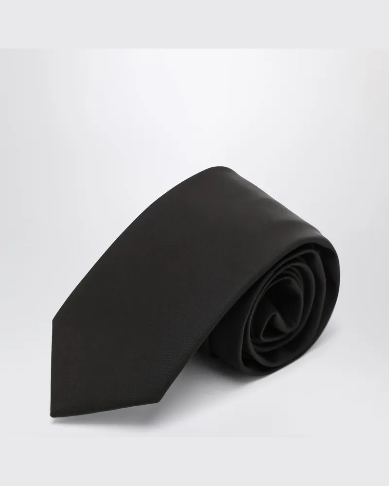 Prada Schwarze Krawatte aus Re-Nylon-Gabardine Schwarz