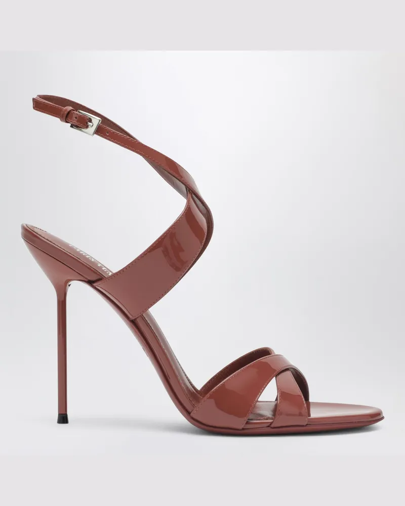 Paris Texas Lidia Sandalen aus Lackleder in Desert Rose Pink