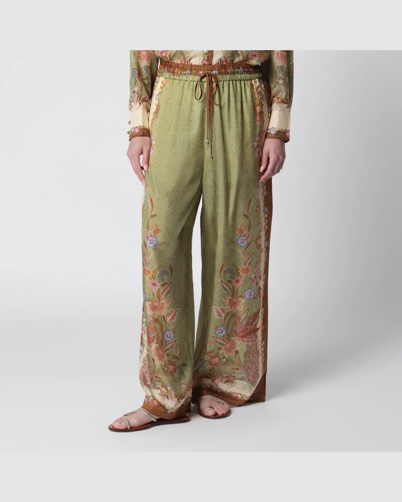 Zimmermann Indra Relaxed Hose mit floralem Print Multicolor