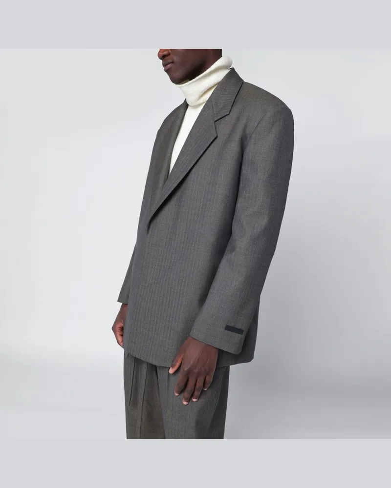 Fear of God Grauer einreihiger Wollblazer Grau