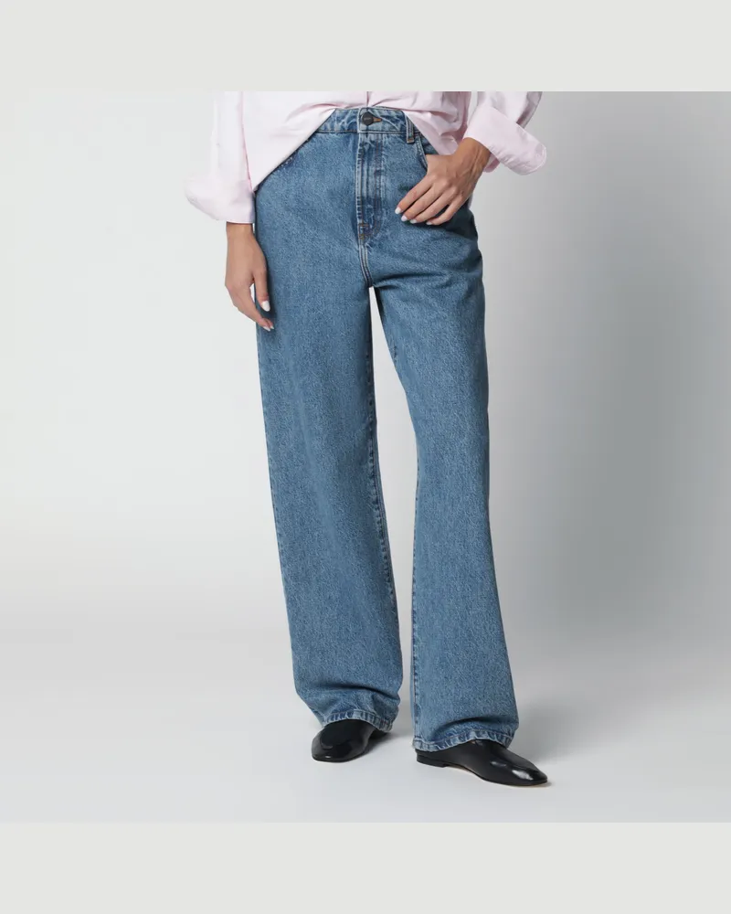 Róhe Baggy-Jeans von Bruun in der Farbe Heritage Blue Blue