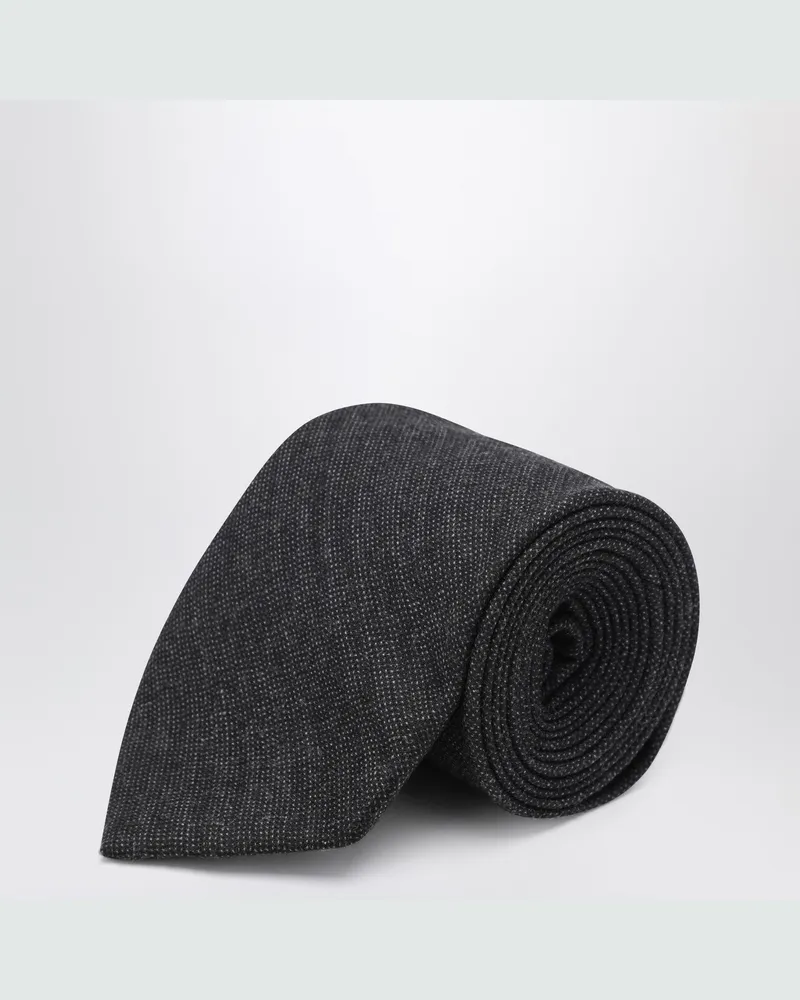 Prada Krawatte aus anthrazitfarbener Wolle Grey