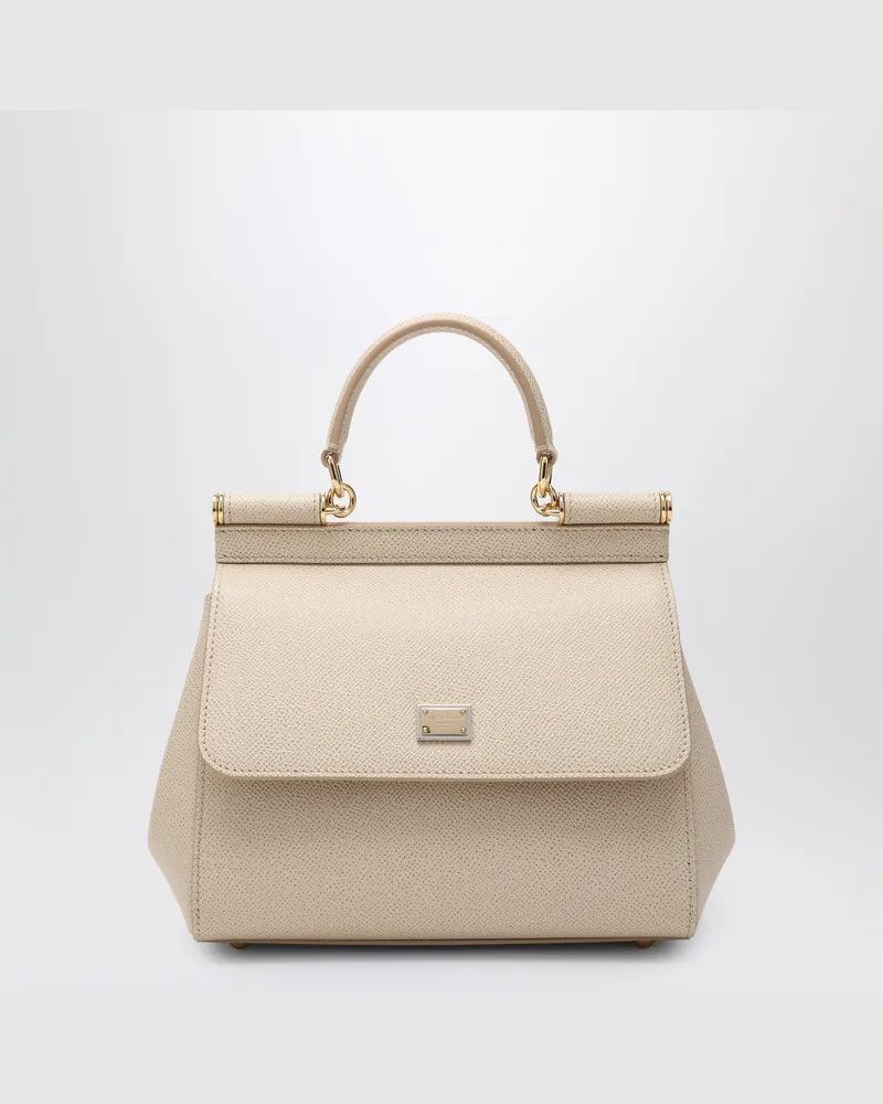 Dolce & Gabbana Mittelgroße Sicily Handtasche in Nude-Rosa Pink