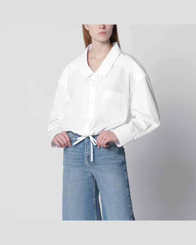 Givenchy Kurzes weißes Popeline-Hemd White