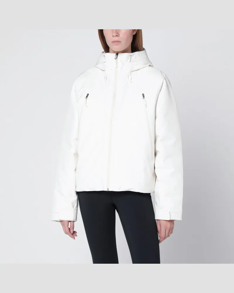The North Face Weiße Mountain Range Daunenjacke mit Kapuze Hellblau