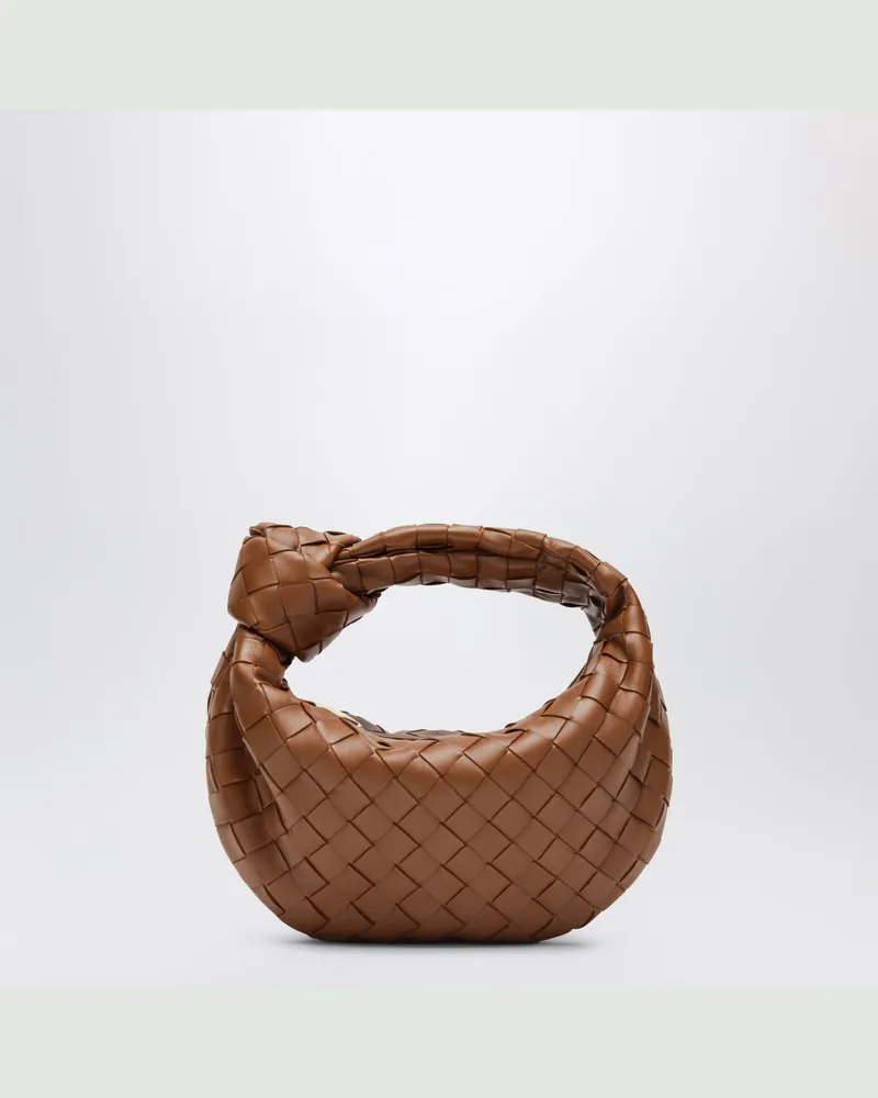 Bottega Veneta Mini Jodie Tasche aus Leder in Tannin Brown