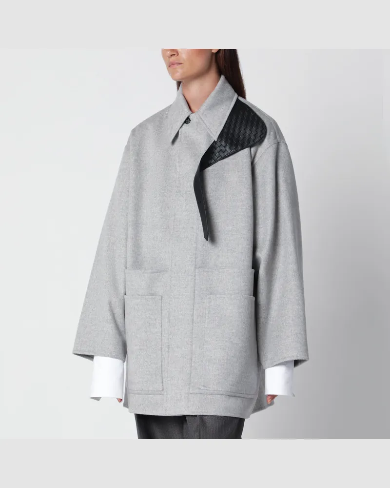 Bottega Veneta Hellgrauer Mantel aus Wolle und Kaschmir Grey