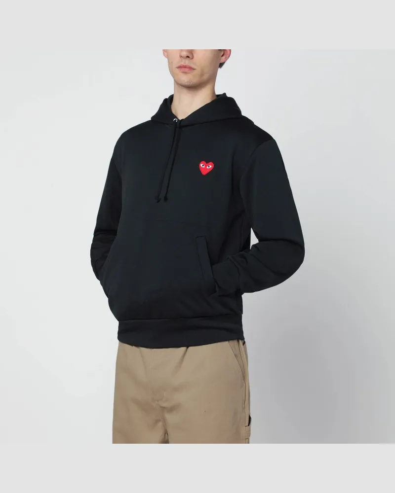 Comme des Garçons Schwarzes Baumwoll-Hoodie Schwarz
