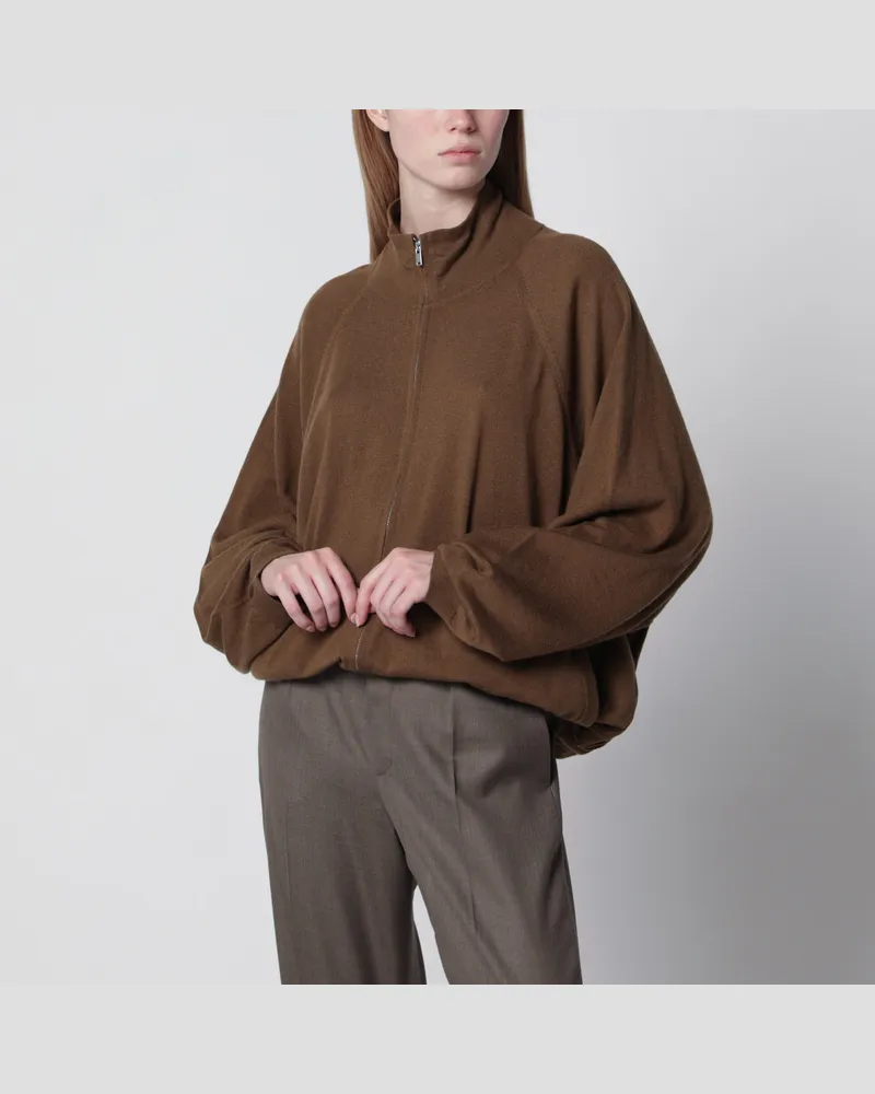 FRANKIE Shop Strickjacke Baxe aus Wollmix in Braun Brown