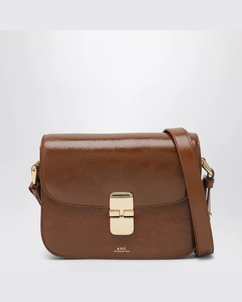 A.P.C. Umhängetasche Grace in Kaffeefarbe Braun