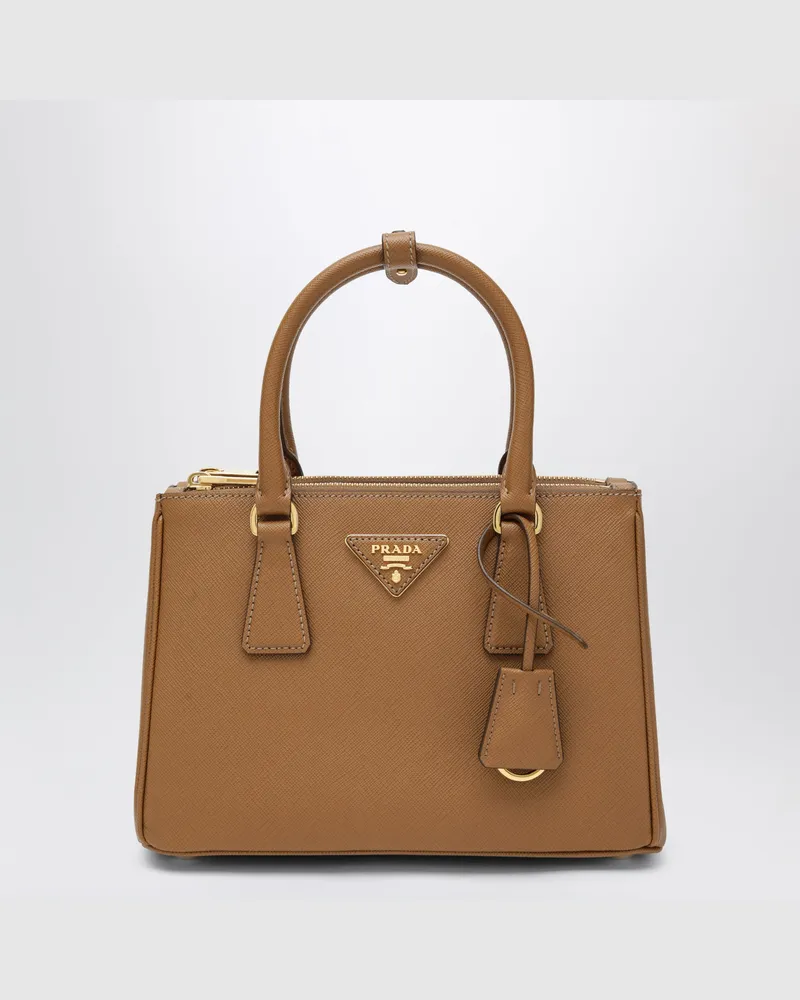 Prada Kleine Galleria-Tasche in Karamellfarbe Brown