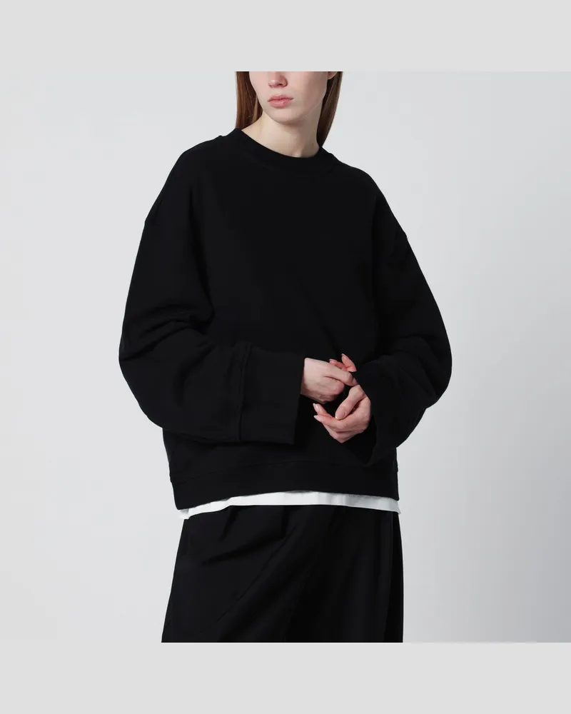 FRANKIE Shop Schwarzes Talia-Sweatshirt aus Baumwollmischung Black