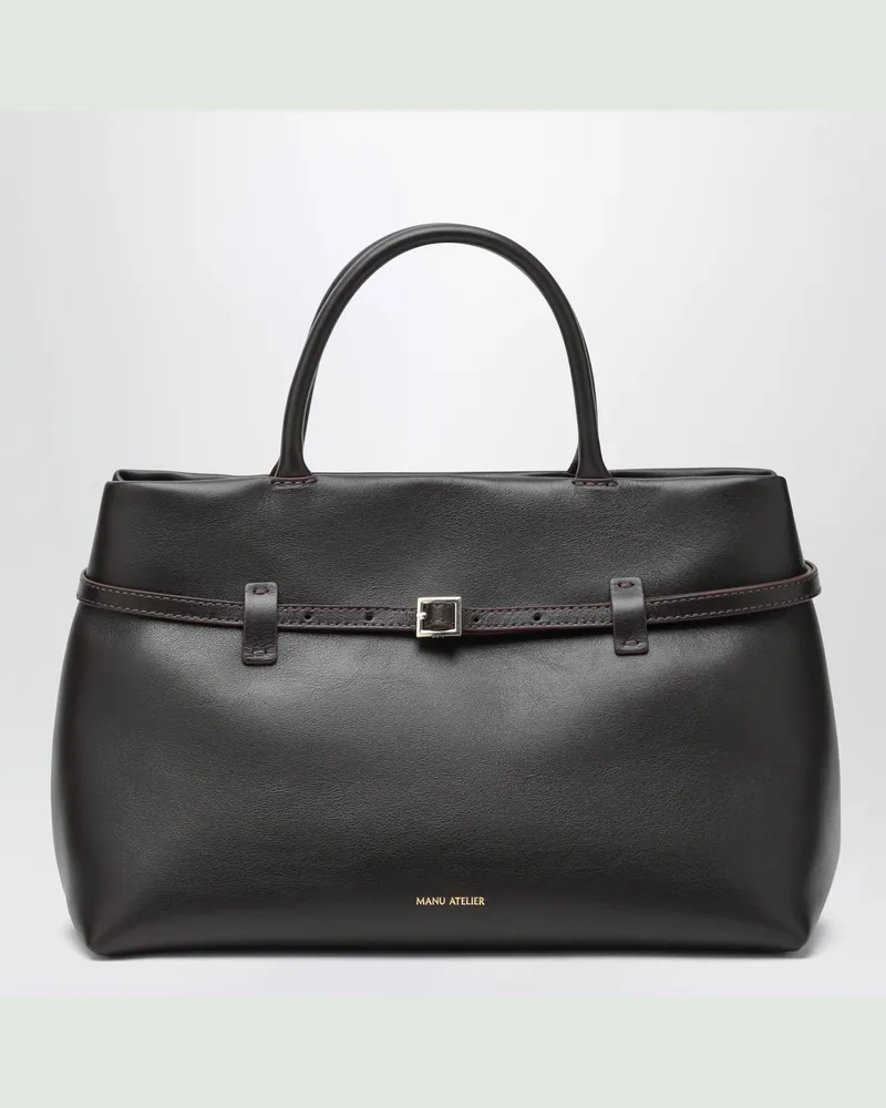 Manu Atelier Le Cambon 35 Tasche aus Bitter Brown Leder Brown