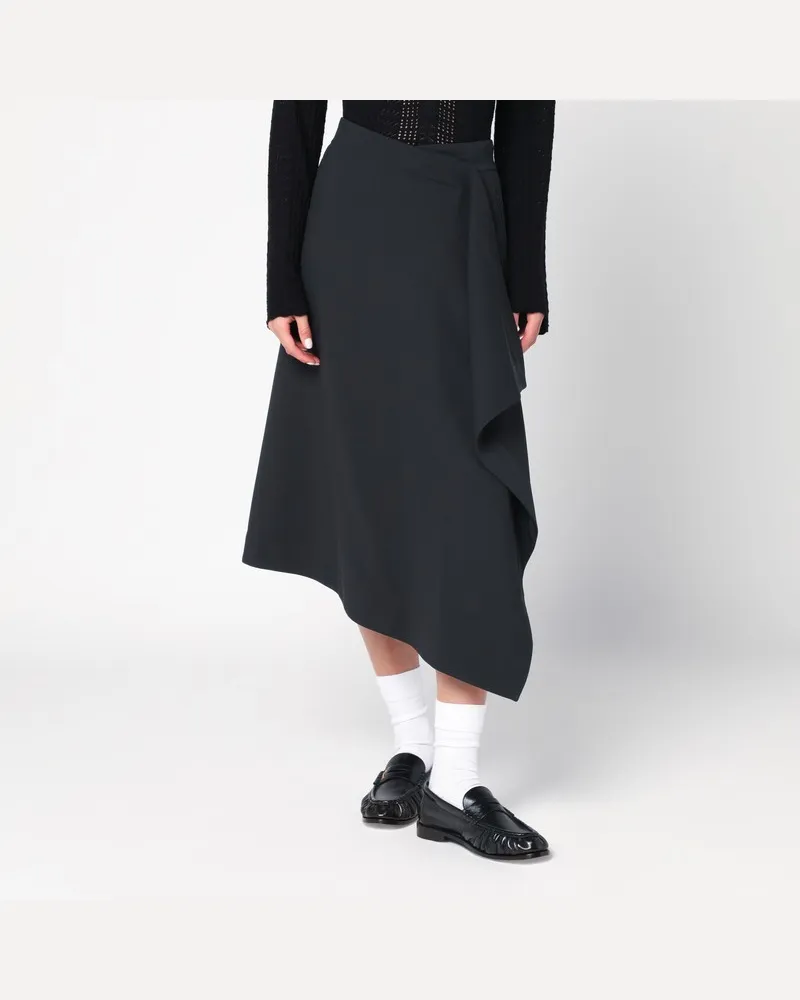 AMI Paris Anthrazitgrauer Wollrock Grau