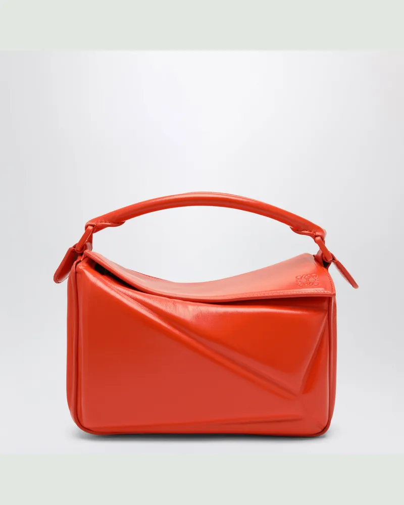 Loewe Puzzle Blown Kleine orangefarbene Ledertasche Orange