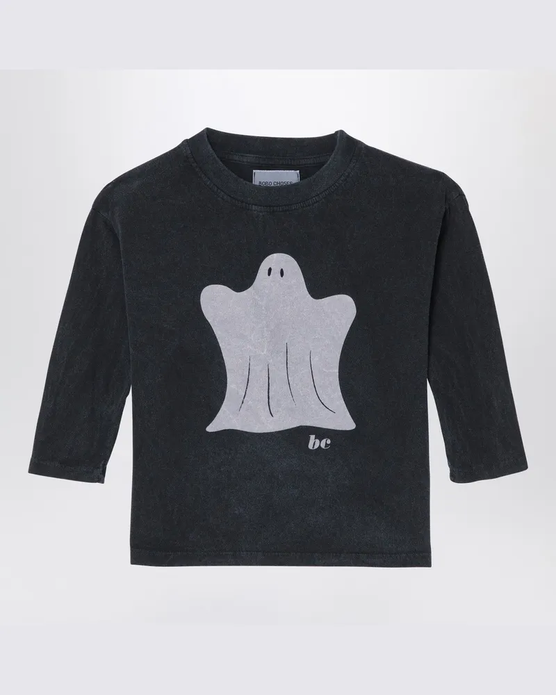 BOBO CHOSES Schwarzer ausgewaschener Pullover aus ökologischer Baumwolle Black