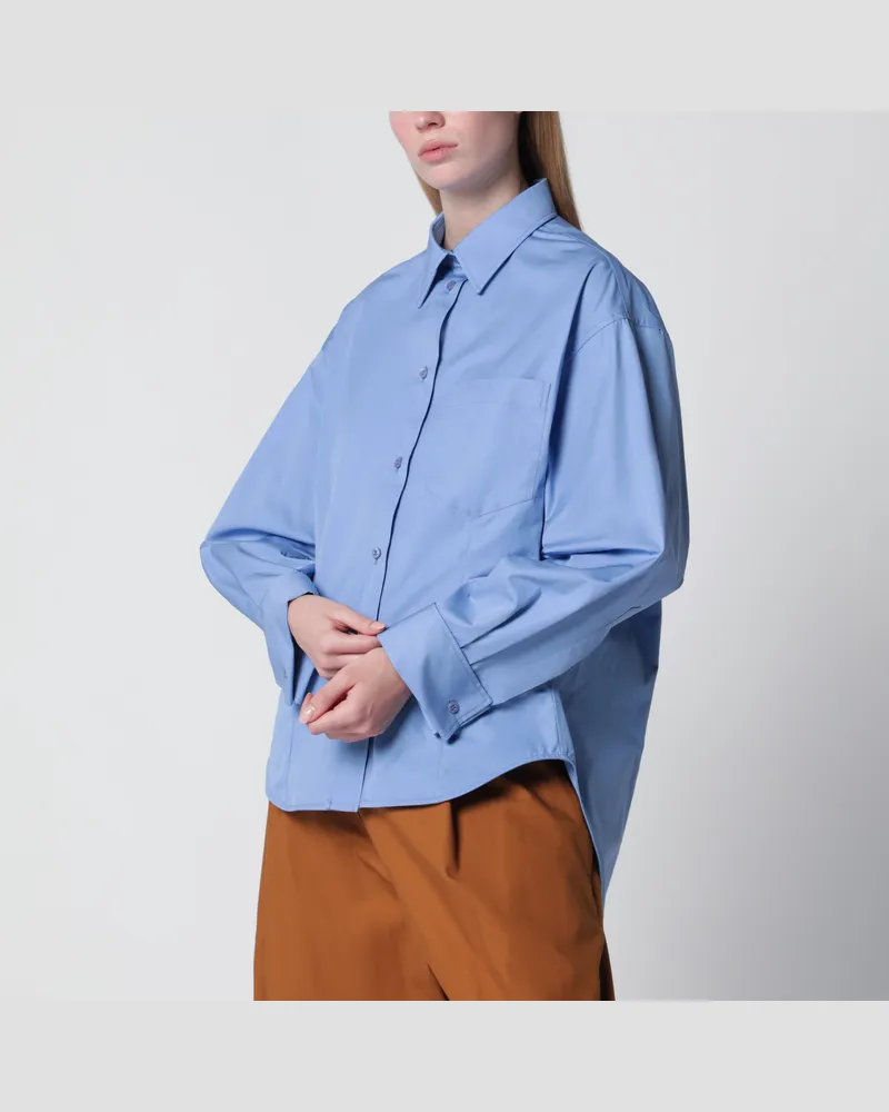 Balenciaga Hellblaues Baumwollhemd Blue